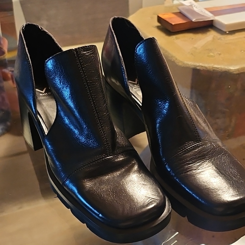 Via Spiga Black Leather Heeled Shoes